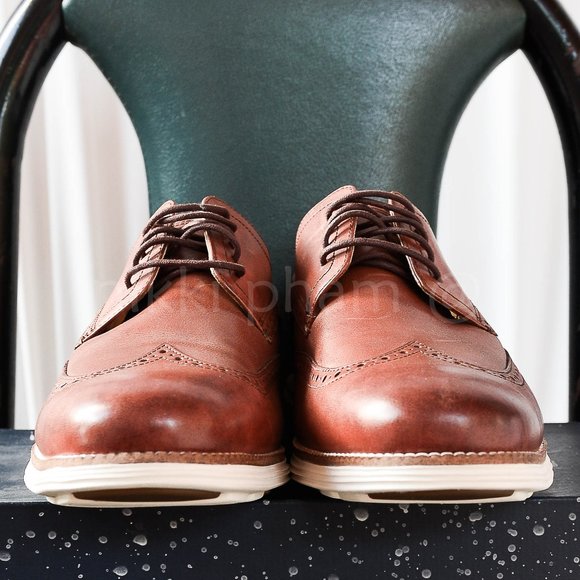 New Cole Haan Men’s Oxford Wingtip in BROWN - Picture 4 of 6